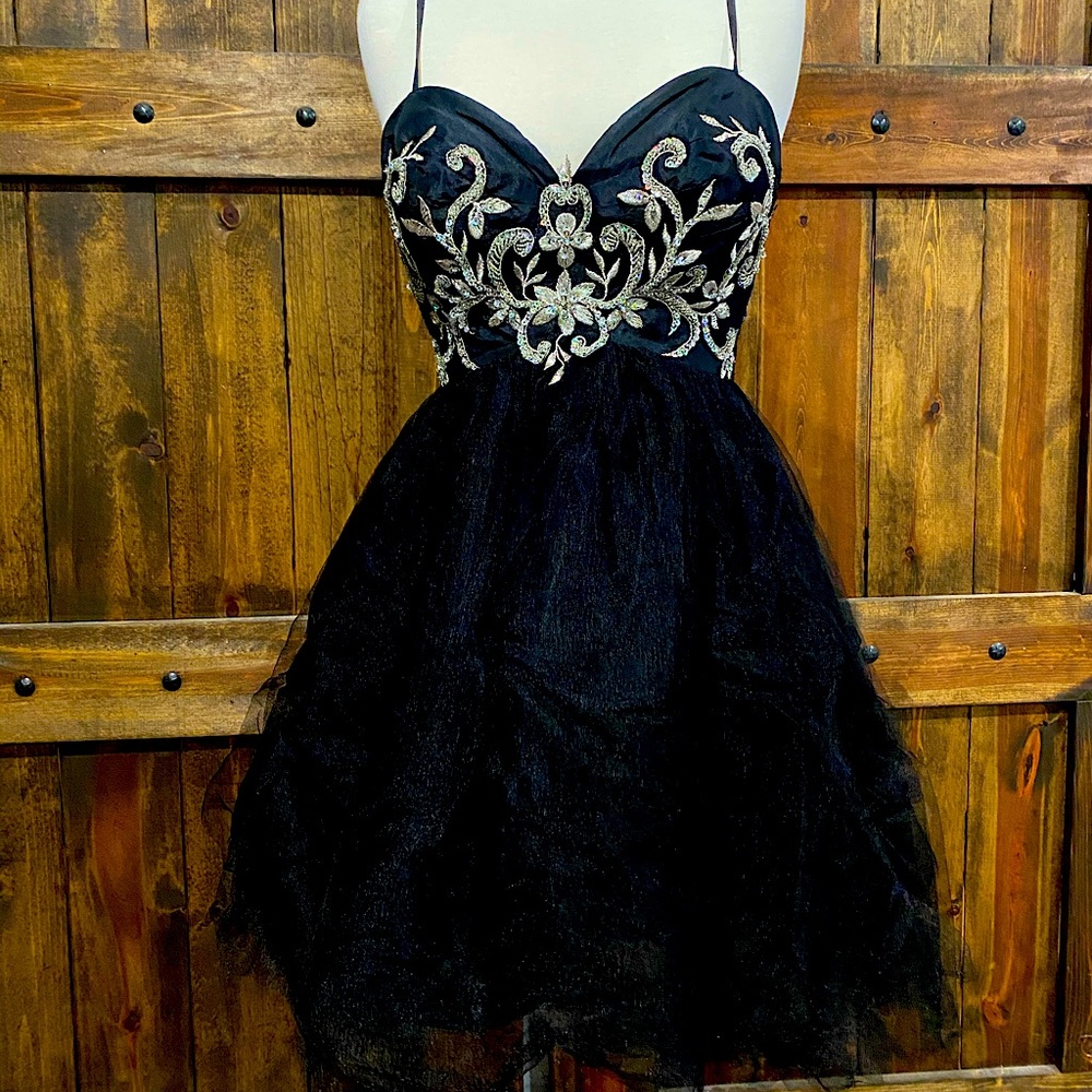 Tulle black cocktail/homecoming dress